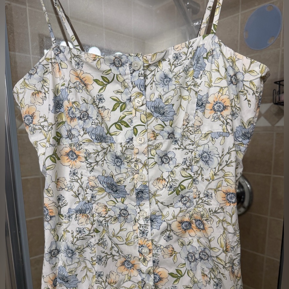 J. Crew Floral Pastel Spring Midi Dress - Picture 2 of 6